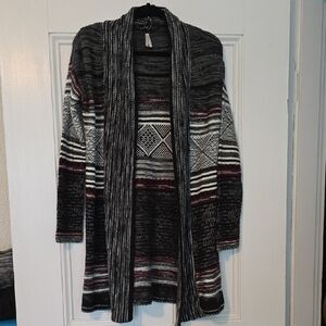Striped Black and Gray Women's Sweater